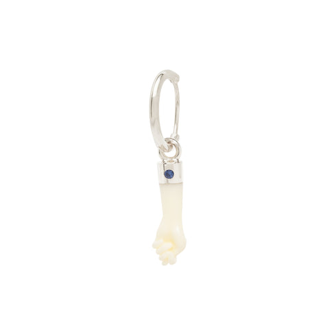 IVORY COLOR HAND EARRING SILVER